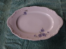 Bavaria Mitterteich Form 2350 Servierplatte Kuchenplatte lila Blume 