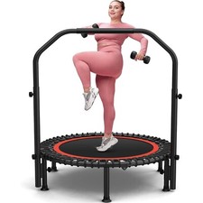 40" Trampoline for Adults Indoor/Outdoor Foldable with Adjustable Foam Handle US