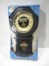 Vintage Spartus Quartz Clock Wood Framed Clock - Beam's Black Label - New in Box