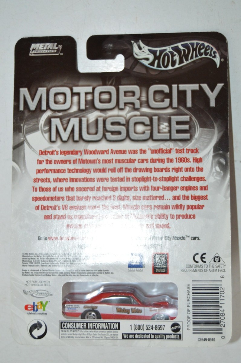 Hot Wheels Motor City Muscle Mickey Weise Dodge Dart Red Real