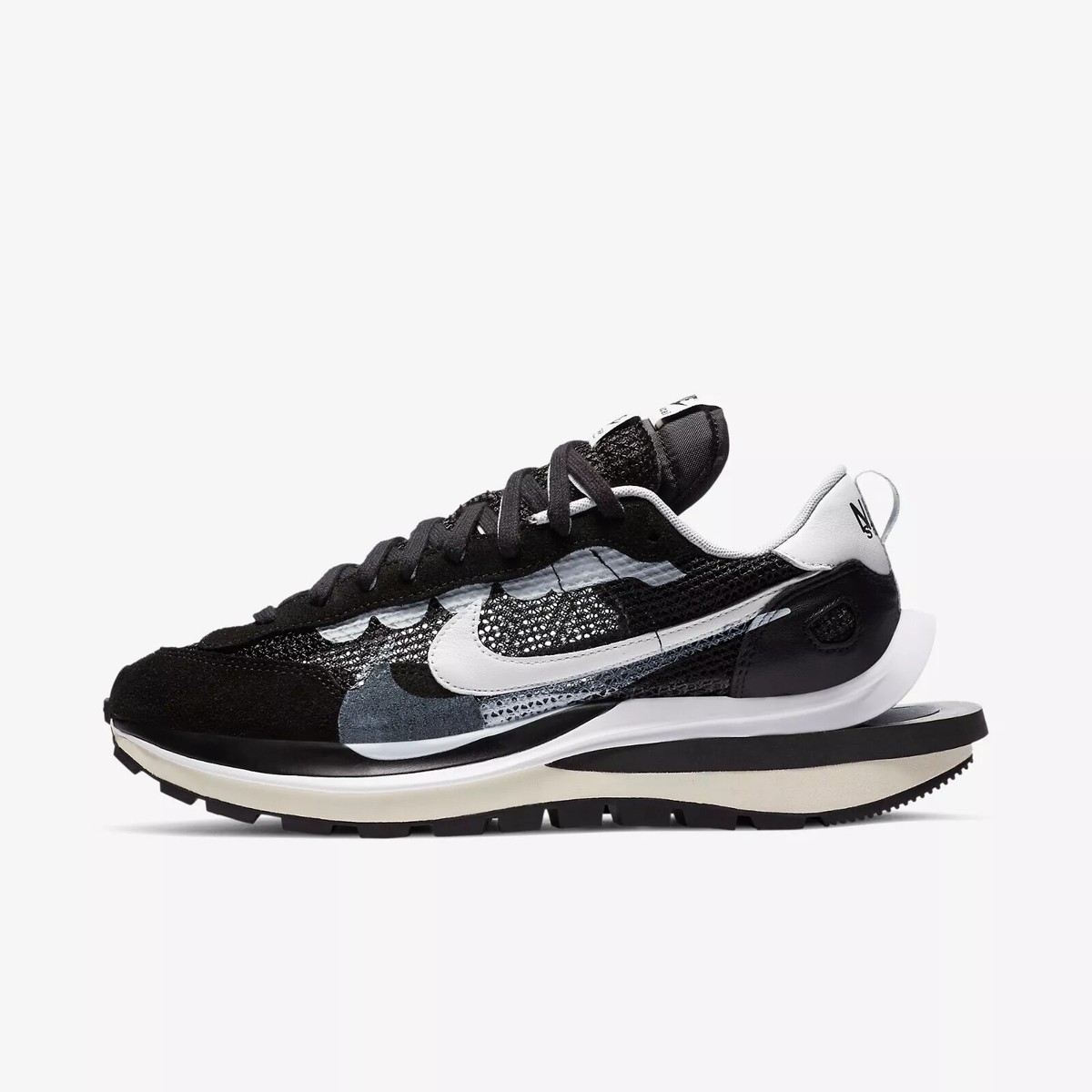 NIKE × sacai VAPOR WAFFLE BLACK WHITE Nike Sacai Vapor Waffle Black And White Cv1363-001 Men's Size | eBay