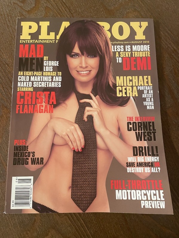 PLAYBOY MAGAZINE AUGUST 2010 DEMI MOORE CHRISTA FLANIGAN