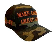 Trump 45-47 Hat Make America Great Again Camo Orange MAGA Snapback Cap US Seller