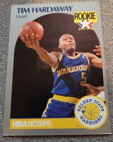1990 Tim Hardaway Rookie Card NBA Hoops Golden State Warriors 113 EBay