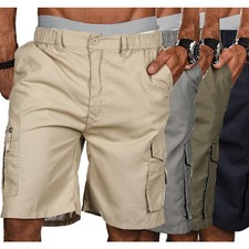 Stylische Herren Sommer Shorts kurze Hose Bermuda Short Knielang Dehnbund B413