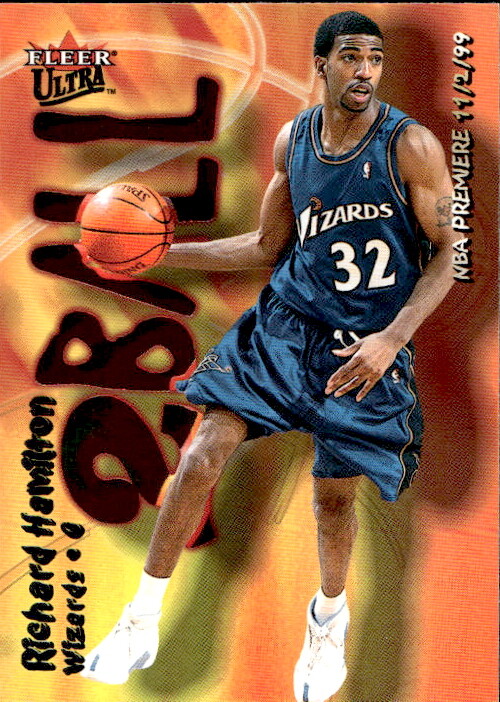 2000-01 Ultra Richard Hamilton Two Ball 15 TB Washington Wizards