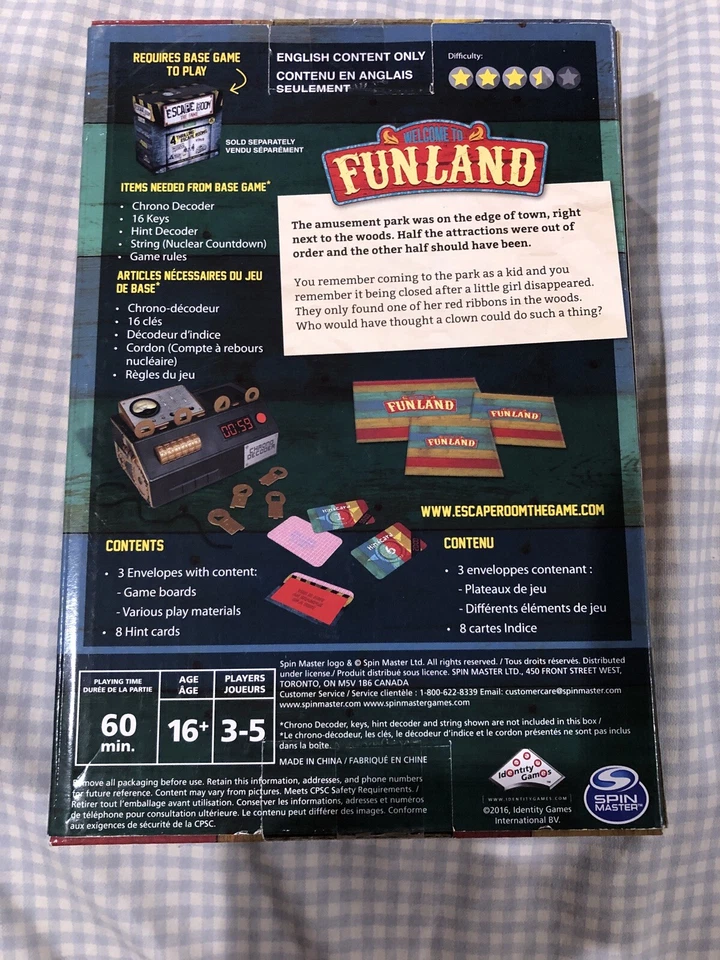 Escape Room The Game Expansion Pack Welcome to Funland Amusement Park  - Image 3 of 4