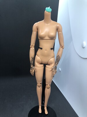 OOAK Articulated Made To Move Barbie Doll Body Only Custom Henna Tattoos