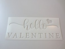 6 X 14 VALENTINE DAY STENCIL CRAFTS CAKES HELLO VALENTINE