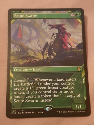 MTG Zendikar Rising - Scute Swarm rare 308 R Showcase Non Foil