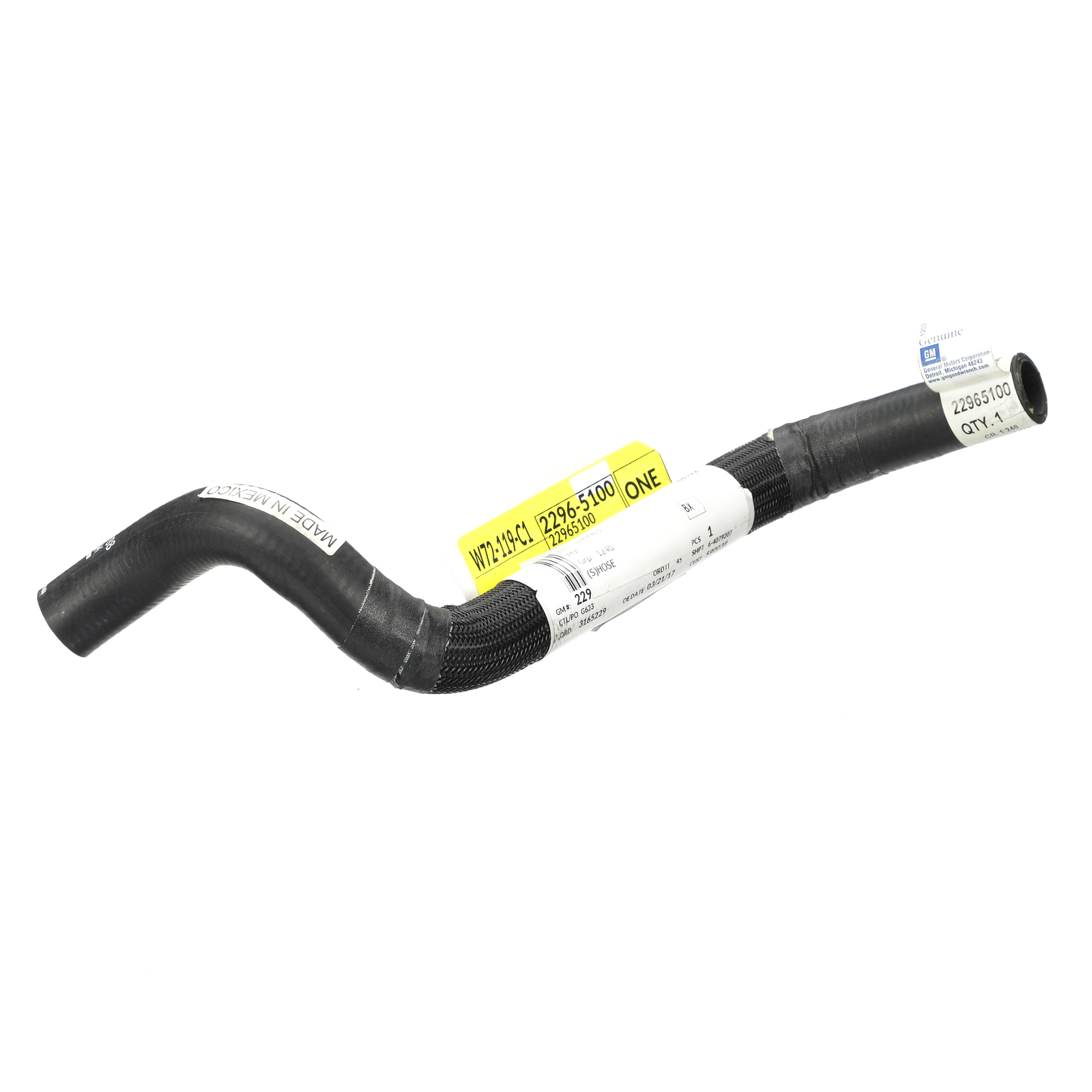 Manguera de desbordamiento del tanque de recuperación de refrigerante para GM Buick 2010-2020 (P/N 22965100)