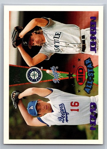 Hideo Nomo [Randy Johnson] #164 1995 Topps Traded card