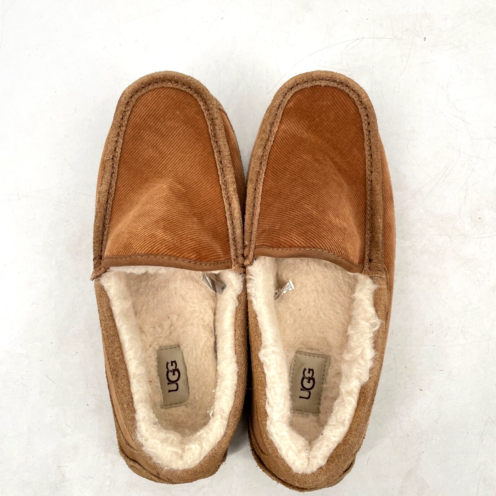 Mocassino UGG 10 Ascot Velluto a coste II Castagno Ciabatta Marrone Marrone Marrone Marrone Pelle di Pecora Foderata