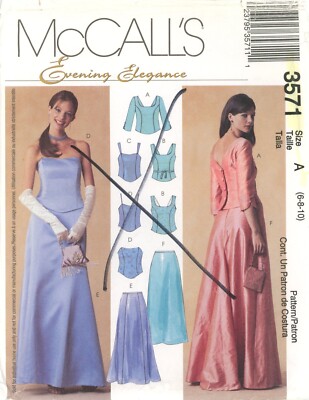 McCall's 3571 Corset Style 2-Piece Dresses & Gowns Sz 6-10 UNCUT Pattern Y2K Era | eBay McCall's 3571 Corset Style 2-Piece Dresses & Gowns Sz 6-10 UNCUT Pattern Y2K Era | eBay