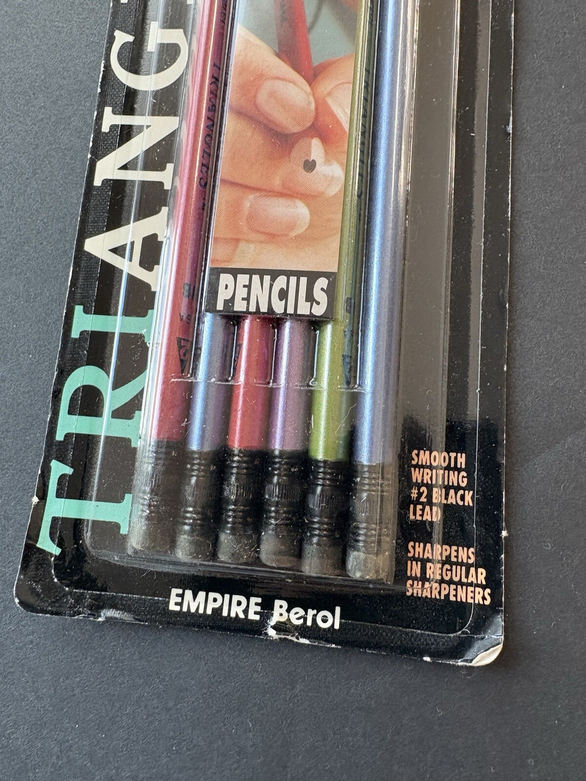Empire Berol Triangles New 6 Count Tri Angular Pencils #2 Black Lead 91102