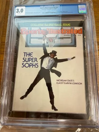 November 27, 1978 Earvin Magic Johnson RC Sports Illustrated NO LABEL CGC 3.0