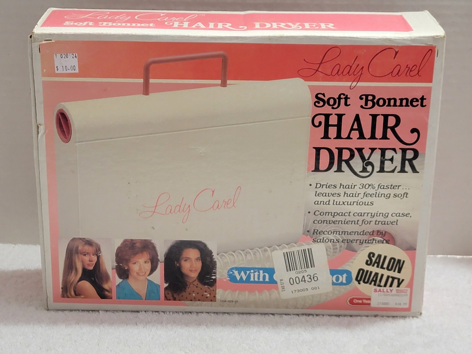 LADY CAREL SOFT HAIR DRYER VINTAGE MODEL 173005 MINT IN BOX W