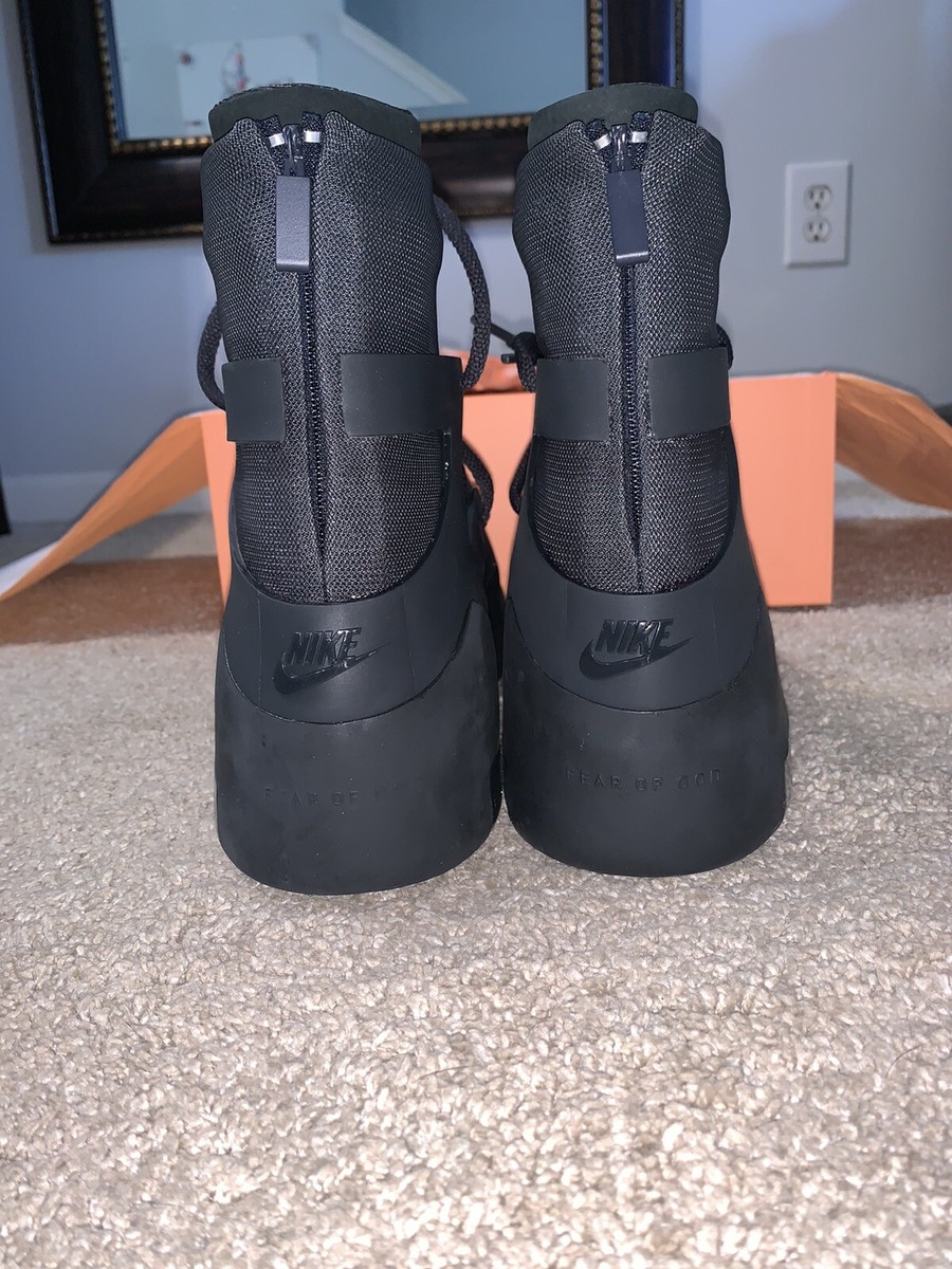 Nike Air Fear of God 1 Triple Black sz12 DS 194276080092| eBay