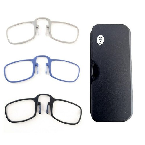 Nose Clip Reading Glasses Portable Presbyopic Readers Eyewear Mini +1.0