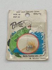 Vintage BETTS Nitty Fly Lure Size 10 NF-10# Black Orange And White 1986