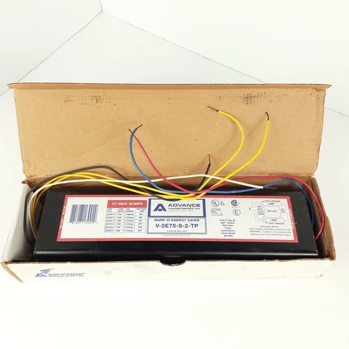 ADVANCE Transformer Slimline Ballast V2E75S2TP Mark III Energy Saver 277v