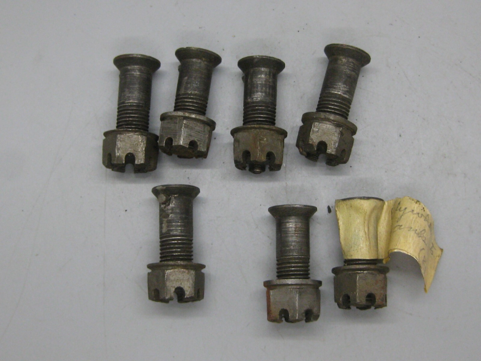 7- 1934-40 PRE WAR BUGATTI T35 TYPE 35 T75 75 FLYWHEEL CRANK BOLTS NUTS OEM!