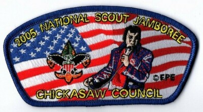 Boy Scout Chickasaw Council 2005 National Jamboree Elvis Presley Blue Border CSP