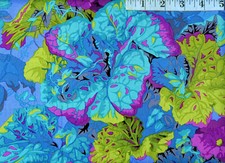 OOP Kaffe Fassett FreeSpirit Philip Jacobs Grandiose PJ013 - TURQUOISE 1/2 YD