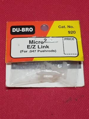 Dubro EZ Link Micro2 For .047 Pushrods - Snap-on Connectors For RC Aircraft, 4 Pack