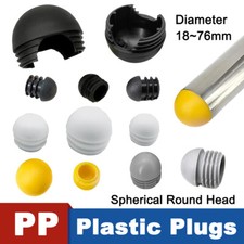 Domed Round Plastic End Cap Tube Inserts Pipe Blanking Plugs 13/16/19-76mm Bungs