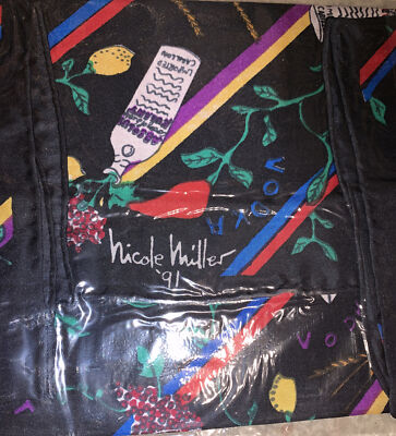 absolute vodka 1991 nicole miller pocket square scarf new