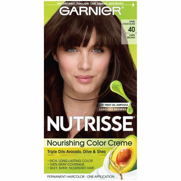 Garnier Nutrisse Nourishing Hair Color Creme 40 Dark Brown Dark Chocolate