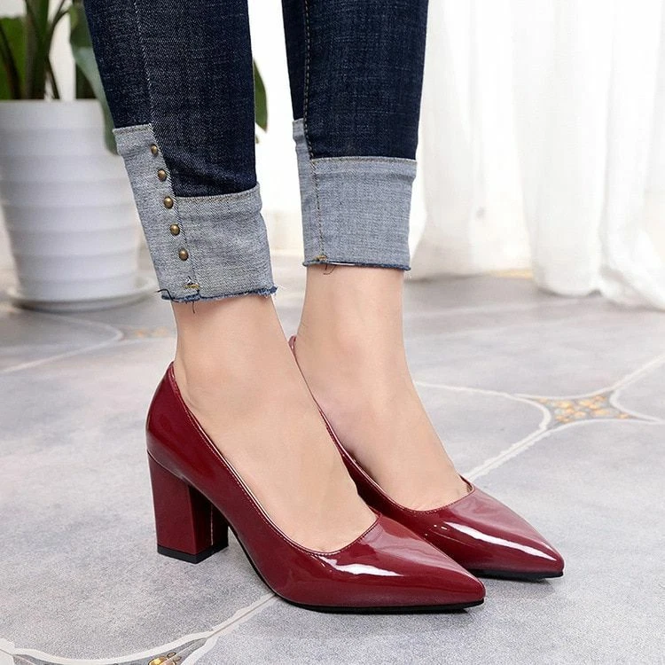 tuyo dictador Relativo Zapatos De Tacón Alto Para Mujer Puntiagudos Cuero Poco Profundos Fiesta  Novia | eBay