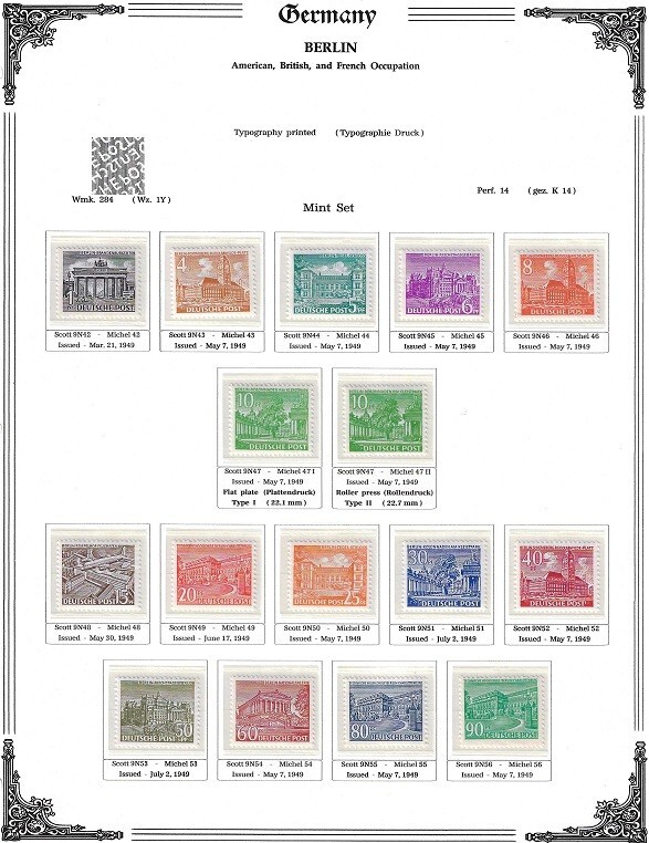 Berlin (West), Mi. 42-60, Sc. 9N42-9N60, ( 20 ) #59 MVLH. | eBay
