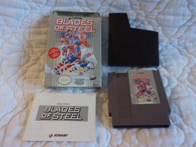 NINTENDO NES BLADES OF STEEL HOCKEY VIDEO GAME BOX MANUAL 1988 KONAMI JAPAN