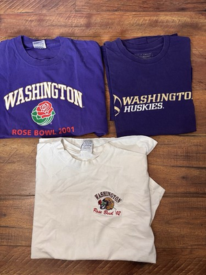 #ad Vintage Rose Bowl Huskies T Shirts Size Large $30.00