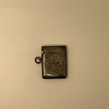 Antique Birmingham Sterling Silver Match Safe / Vesta Case