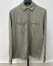 Faherty Mens LS Knit Seasons Shirt in Coastal Sage Green MKC0086 Choose Size