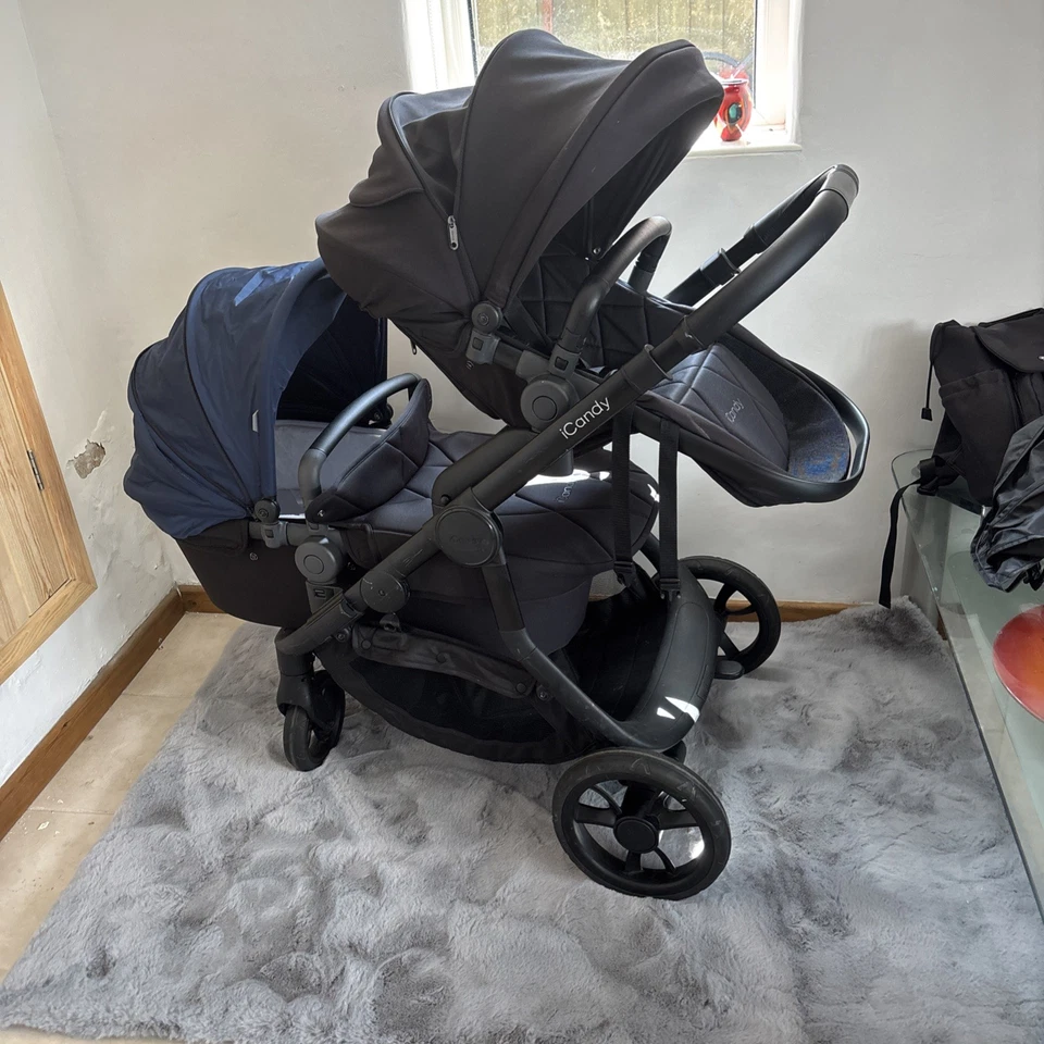 iCandy Orange 3 Sibling/Twin Buggy in Black. - Image 3 of 4