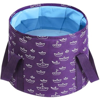 Faltbare Fußbadewanne Tragbar Outdoor Reise Lila 25L