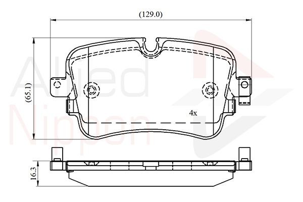 Brake Pad Set For Disc Rear Fits Audi A6 A6 Allroad A7 VW ALLIED NIPPON ADB02691