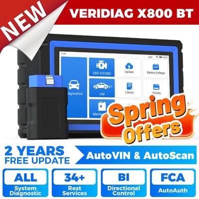 2026 Newest TOPDON VerDiag X800BT Bidirectional OBD2 Scanner SFD FCA SGW CAN-FD 