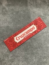 Cruz Campo Red & White Graphic Logo Rubber Beer Bar Mat 22” x 6.5” Inches