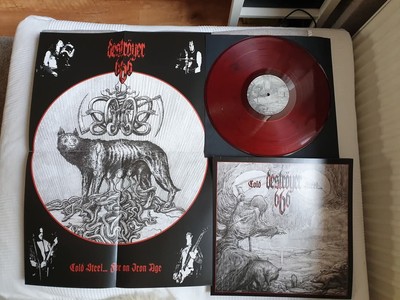 Schallplatte ''Cold Steel...For An Iron Age'', Deströyer 666, Poster