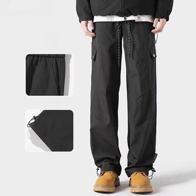 Loose Fit Herren Cargohose MultiPocket Schnürung Overall für alle Jahreszeiten
