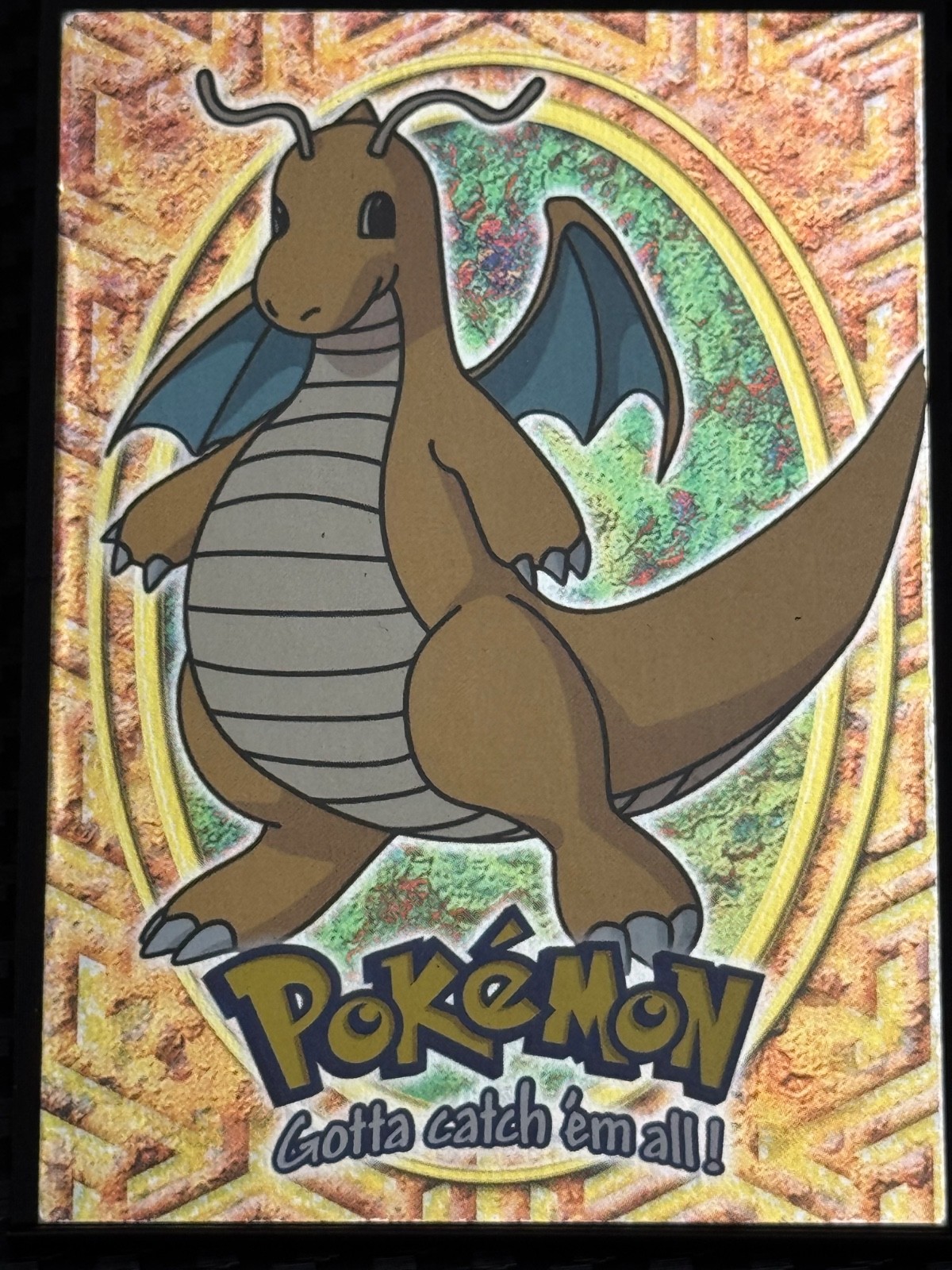Pokemon 1999 Topps Movie Evolution: Dragonite [Foil] #E12 - Vintage Blue Logo