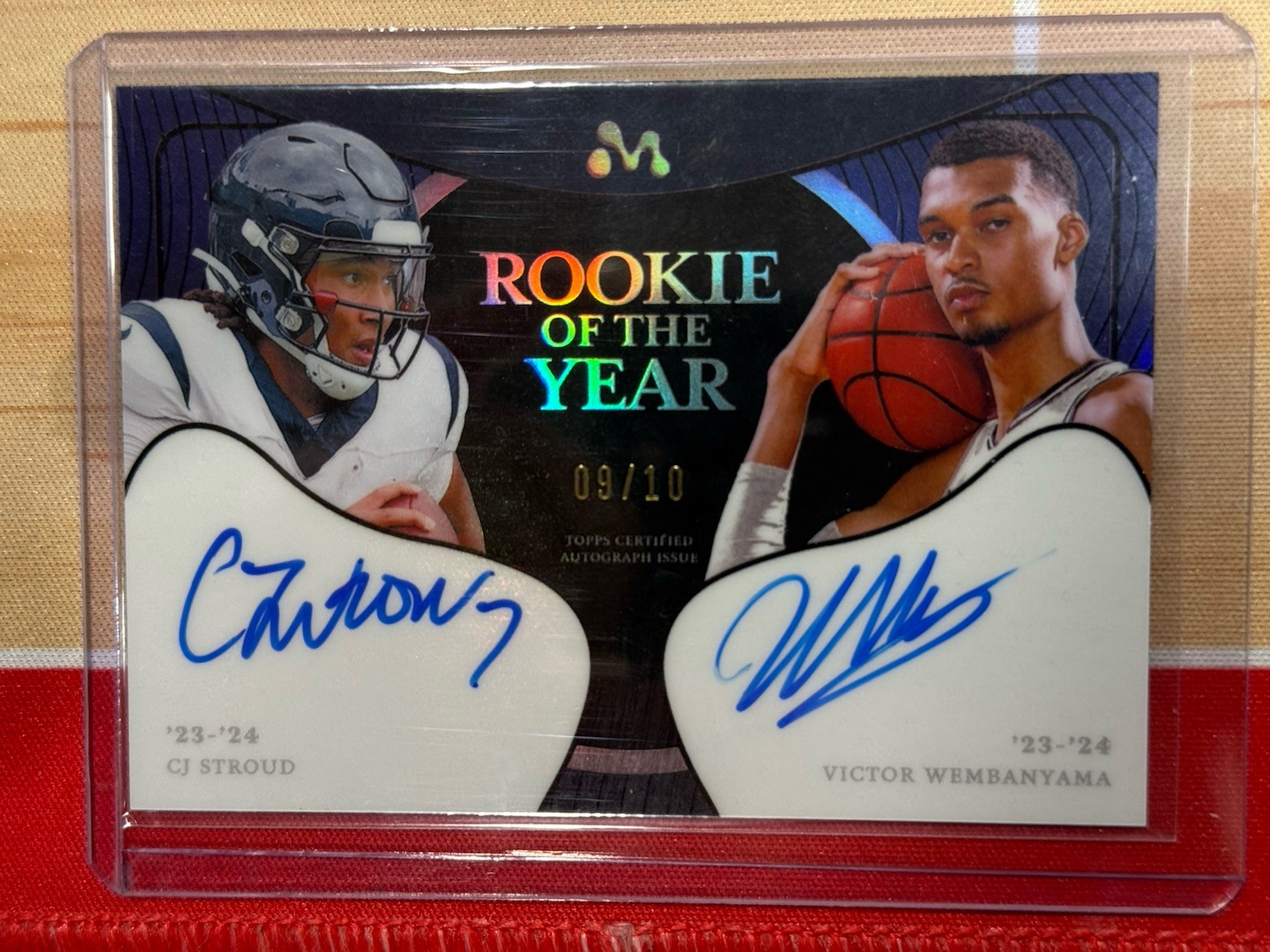 2023-24 Topps Mercury Victor Wembanyama & CJ Stroud Dual Auto Black Ref. /10 RC