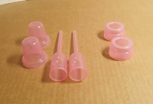 Dr Brown's 2 Pink Narrow Flow Narrow Baby Bottle Rings Collars G43