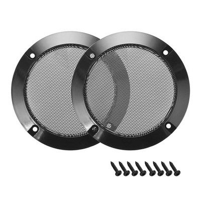 uxcell 2pcs 3'' Speaker Grill Mesh Decorative Circle Woofer Guard Black