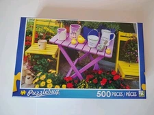Puzzlebug Colorful Garden Table 500 Pieces 2015 Ages 8+ NEW Sealed